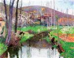 Henri Martin  - Bilder Gemälde - Le Vert en amont du pont de Labastide