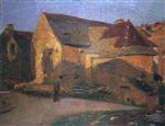 Henri Martin  - Bilder Gemälde - Le Vielle Maison aux Derniers Rayons