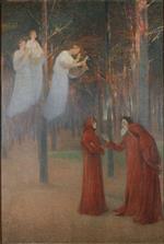 Henri Martin  - Bilder Gemälde - Les Poetes au Bois Sacre
