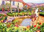 Henri Martin  - Bilder Gemälde - Ma Maison et Ma Jardin