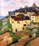 Henri Martin  - Bilder Gemälde - Mainsons á Saint-Cirq-Lapopie