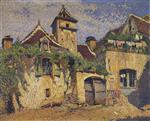 Henri Martin  - Bilder Gemälde - Maisons dans le village