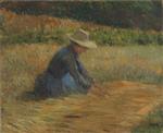 Henri Martin  - Bilder Gemälde - Peasant woman in the fields
