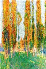 Henri Martin  - Bilder Gemälde - Poplars at la Bastide du Vert