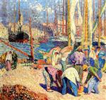 Henri Martin  - Bilder Gemälde - Port de Marseilles