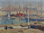 Henri Martin  - Bilder Gemälde - Port de Marseilles-2