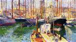 Henri Martin  - Bilder Gemälde - Port de Marseilles-3