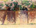 Henri Martin  - Bilder Gemälde - Portes Jumelles sous un Rosier Grimpant