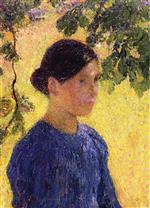 Henri Martin  - Bilder Gemälde - Portrait of Woman