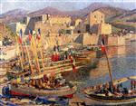 Henri Martin  - Bilder Gemälde - Quartoze Juilliet à Collioure