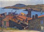 Henri Martin  - Bilder Gemälde - Red Roofs at Collioure