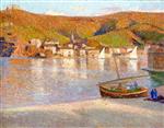 Henri Martin  - Bilder Gemälde - Sailboats in the Port