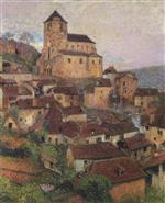 Henri Martin  - Bilder Gemälde - Saint Cirq Lapopie in Evening