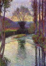 Henri Martin  - Bilder Gemälde - Saule se refletant dans le Vert