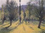 Henri Martin  - Bilder Gemälde - Soleil a travers le peupliers