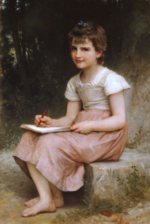 William Bouguereau  - Bilder Gemälde - Ein Mädchen