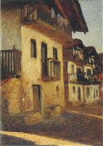 Henri Martin  - Bilder Gemälde - Street in the Village