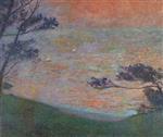 Henri Martin  - Bilder Gemälde - Sunset at Sea
