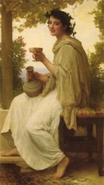 William Bouguereau  - Peintures - Jeune femme avec coupe de vin