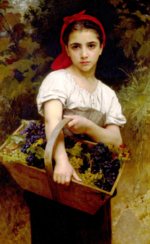 William Bouguereau  - Peintures - Petite vendangeuse