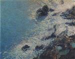 Henri Martin  - Bilder Gemälde - The sea and rocks