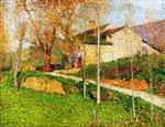 Henri Martin  - Bilder Gemälde - The Shoemaker's House