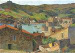 Henri Martin  - Bilder Gemälde - The Village of Collioure with a View of the Port