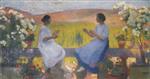 Henri Martin  - Bilder Gemälde - The weaving women