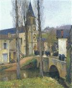 Henri Martin  - Bilder Gemälde - Time for Mass at Labastide du Vert 
