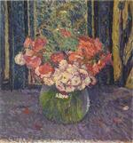 Henri Martin  - Bilder Gemälde - Vase of Flowers