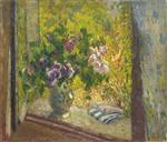 Henri Martin  - Bilder Gemälde - Vase of flowers in a window