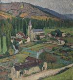Henri Martin  - Bilder Gemälde - Village de Labastide du Vert et son Eglise