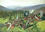 Henri Martin  - Bilder Gemälde - Vue de Labastide Terrasse de Marquayrol