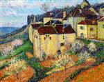 Henri Martin  - Bilder Gemälde - Vue de Saint Cirq-la-Popie