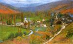 Henri Martin  - Bilder Gemälde - Vue général de labastide du Vert du aut du parc de Marquayrol