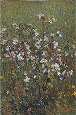 Henri Martin  - Bilder Gemälde - White flowers in the field