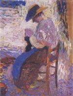 Henri Martin  - Bilder Gemälde - Woman sewing