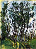 Chaim Soutine - Bilder Gemälde - Autumn Trees, Champigny