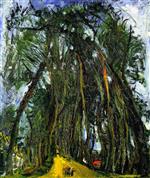 Chaim Soutine - Bilder Gemälde - Avenue of Trees at Chartres