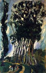 Chaim Soutine - Bilder Gemälde - Champigny Landscape