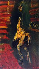 Chaim Soutine - Bilder Gemälde - Chicken Hanging against a Brick Wall