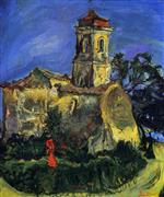 Chaim Soutine - Bilder Gemälde - Church at Cagnes