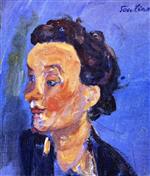 Chaim Soutine  - Bilder Gemälde - English Girl in Blue