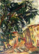 Chaim Soutine  - Bilder Gemälde - Entrance to the Village