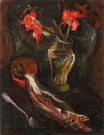 Chaim Soutine  - Bilder Gemälde - Flowers and Fish