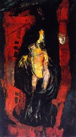 Chaim Soutine  - Bilder Gemälde - Fowl Hanging Against Red Bricks