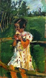 Chaim Soutine  - Bilder Gemälde - Girl at Fence
