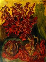 Chaim Soutine  - Bilder Gemälde - Gladiolas