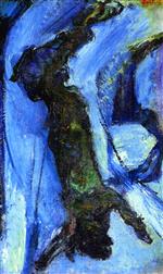 Chaim Soutine  - Bilder Gemälde - Hare against a Blue Background