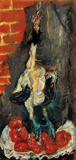 Chaim Soutine  - Bilder Gemälde - Hen and Tomatoes